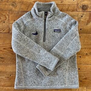 PATAGONIA kids gray 1/4 zip better sweater pullover size 5-6 years